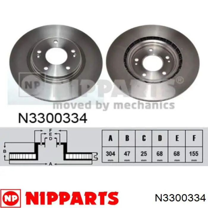 Купити N3300334 Nipparts Ротор гальмівний