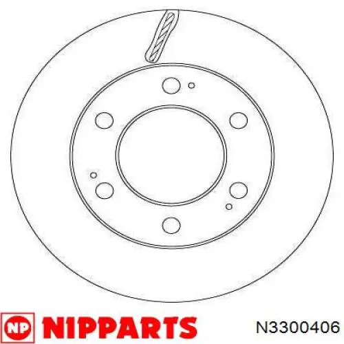 N3300406 Nipparts Гальмо дискове переднє