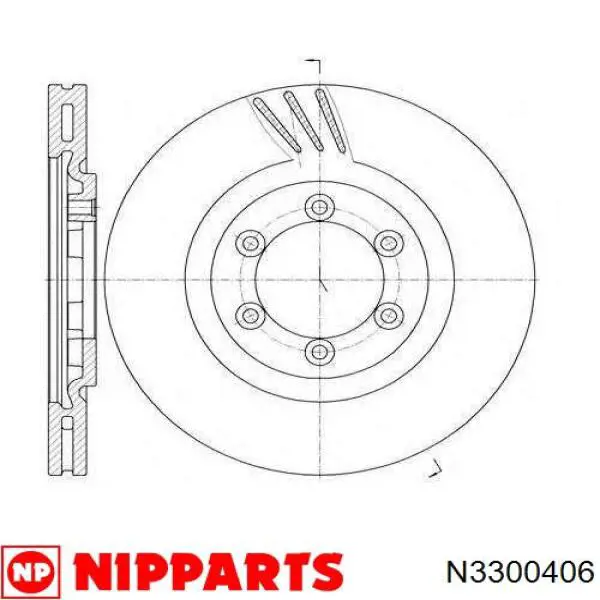 Купити N3300406 Nipparts Ротор гальмівний