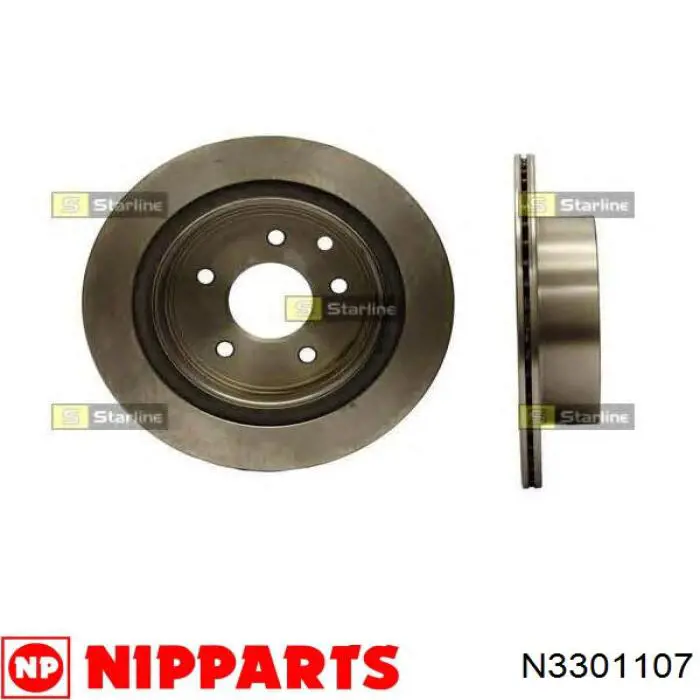 Диск переднього гальма Nipparts N3301107 ціна, від 19.00 USD