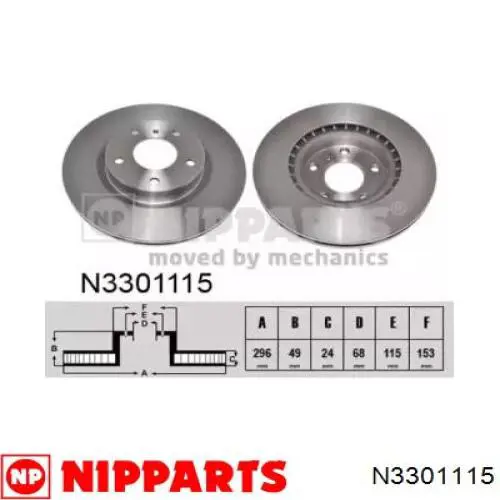 Купити N3301115 Nipparts Ротор гальмівний
