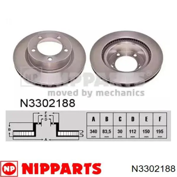 Купити N3302188 Nipparts Ротор гальмівний