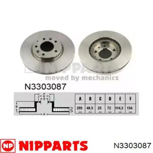 Купити N3303087 Nipparts Ротор гальмівний