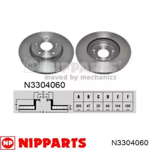Купити N3304060 Nipparts Ротор гальмівний