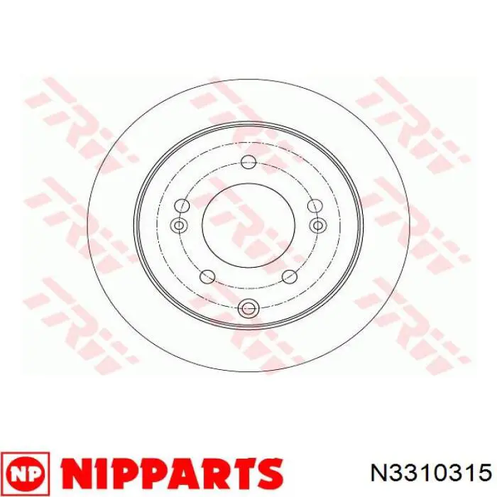 Задні дискові гальма Nipparts N3310315 ціна, від 33.77 USD