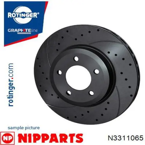 Купити N3311065 Nipparts Диск заднього гальма