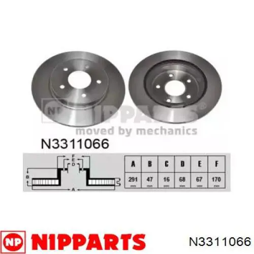 N3311066 Nipparts Дискові гальма