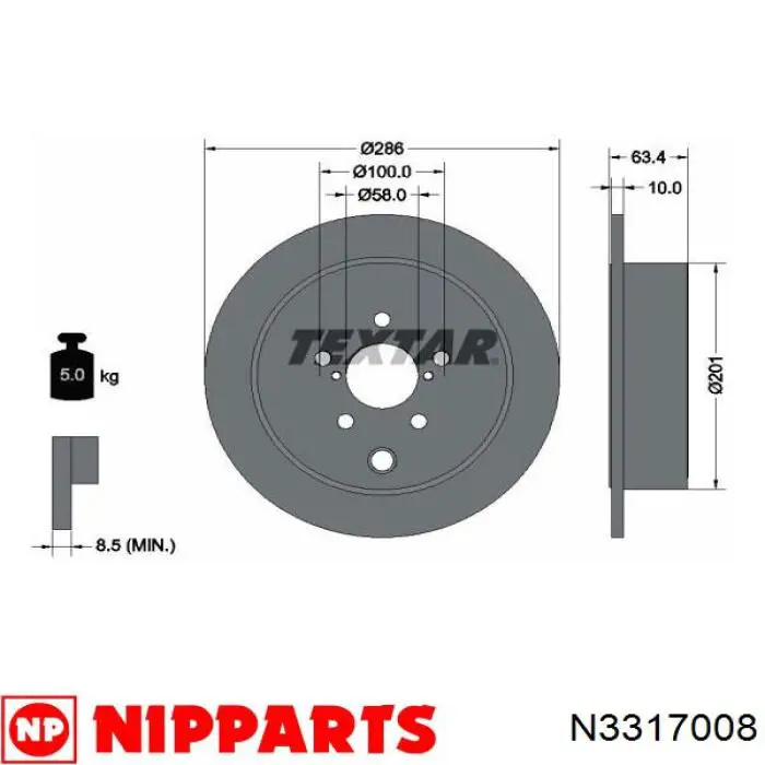 Диск гальмівний задній Stoptech 12647029SL