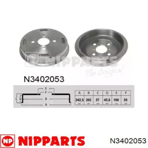 Барабан гальмівний задній Kavo Parts BD9655