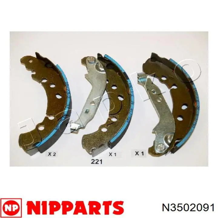 Купити N3502091 Nipparts Колодки гальмові задні, барабанні