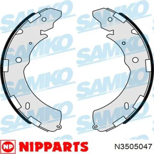 Купити N3505047 Nipparts Колодки гальмові задні, барабанні