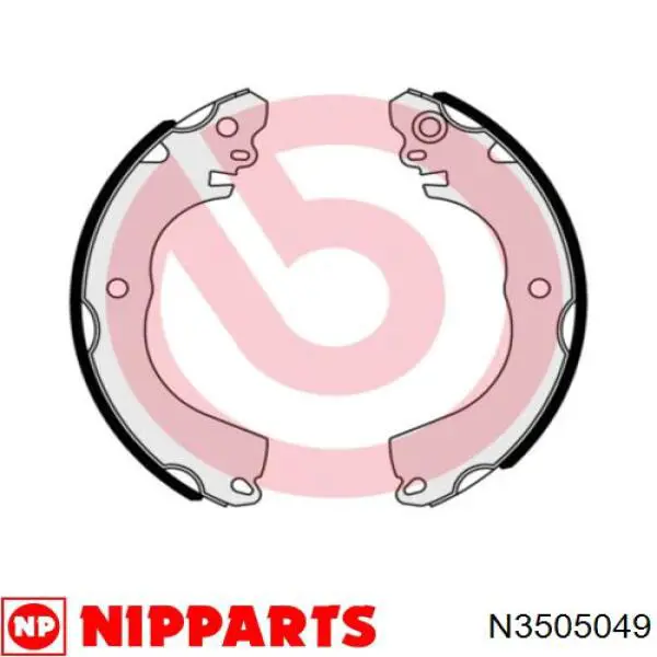 N3505049 Nipparts Колодки гальмівні задні, барабанні