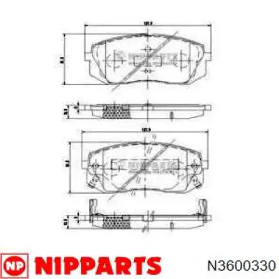 Колодки гальмівні передні, дискові HP0048 HSB