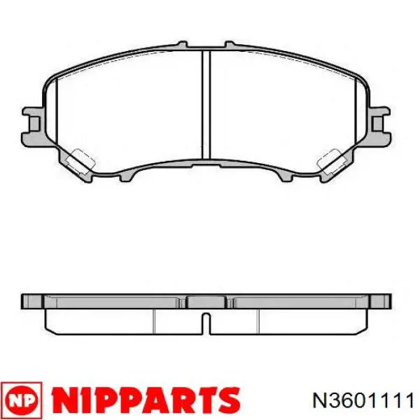 Колодки гальмівні передні, дискові N3601111 Nipparts