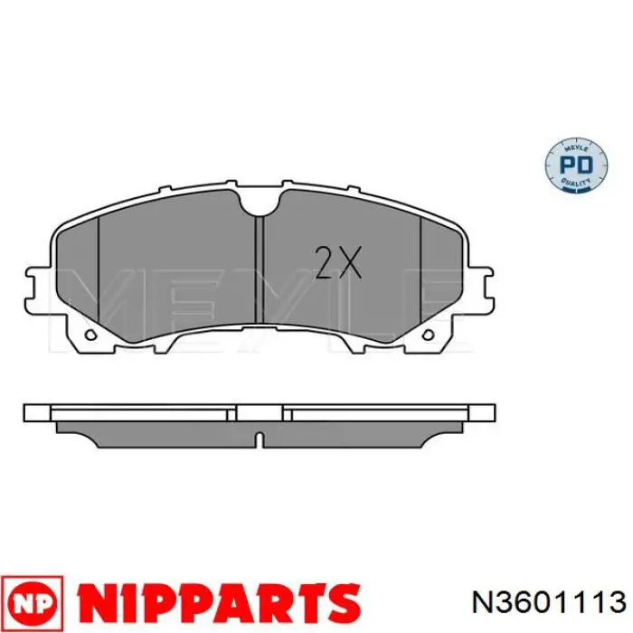 Гальмівні колодки Nipparts N3601113 ціна, від 32.09 USD