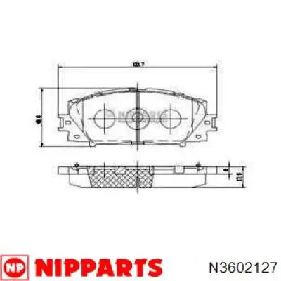 Колодки гальмівні передні, дискові N3602127 Nipparts