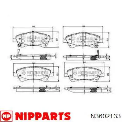 N3602133 Nipparts колодки гальмівні передні, дискові