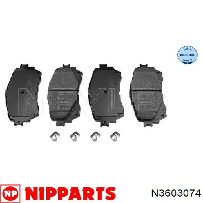 Гальмівні колодки Nipparts N3603074 ціна, від 27.42 USD