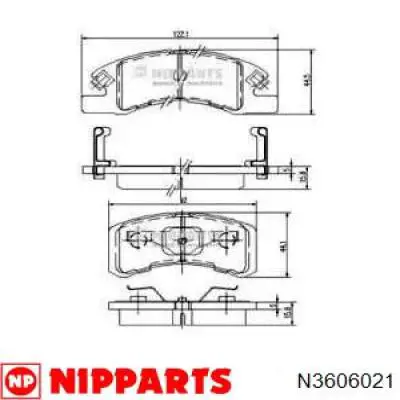 Купити N3606021 Nipparts Колодки гальмівні передні, дискові