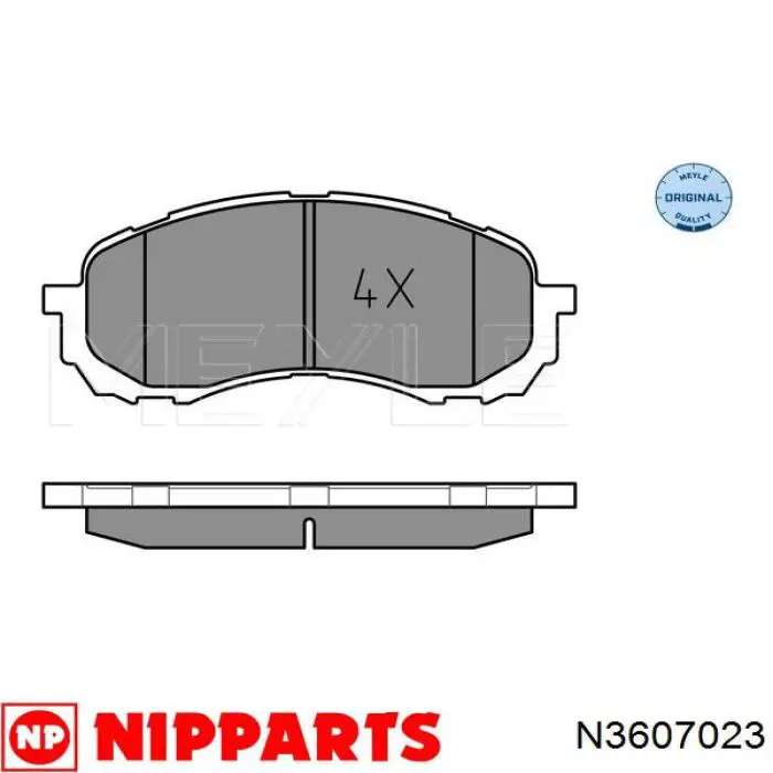 Колодки гальмівні передні, дискові N3607023 Nipparts