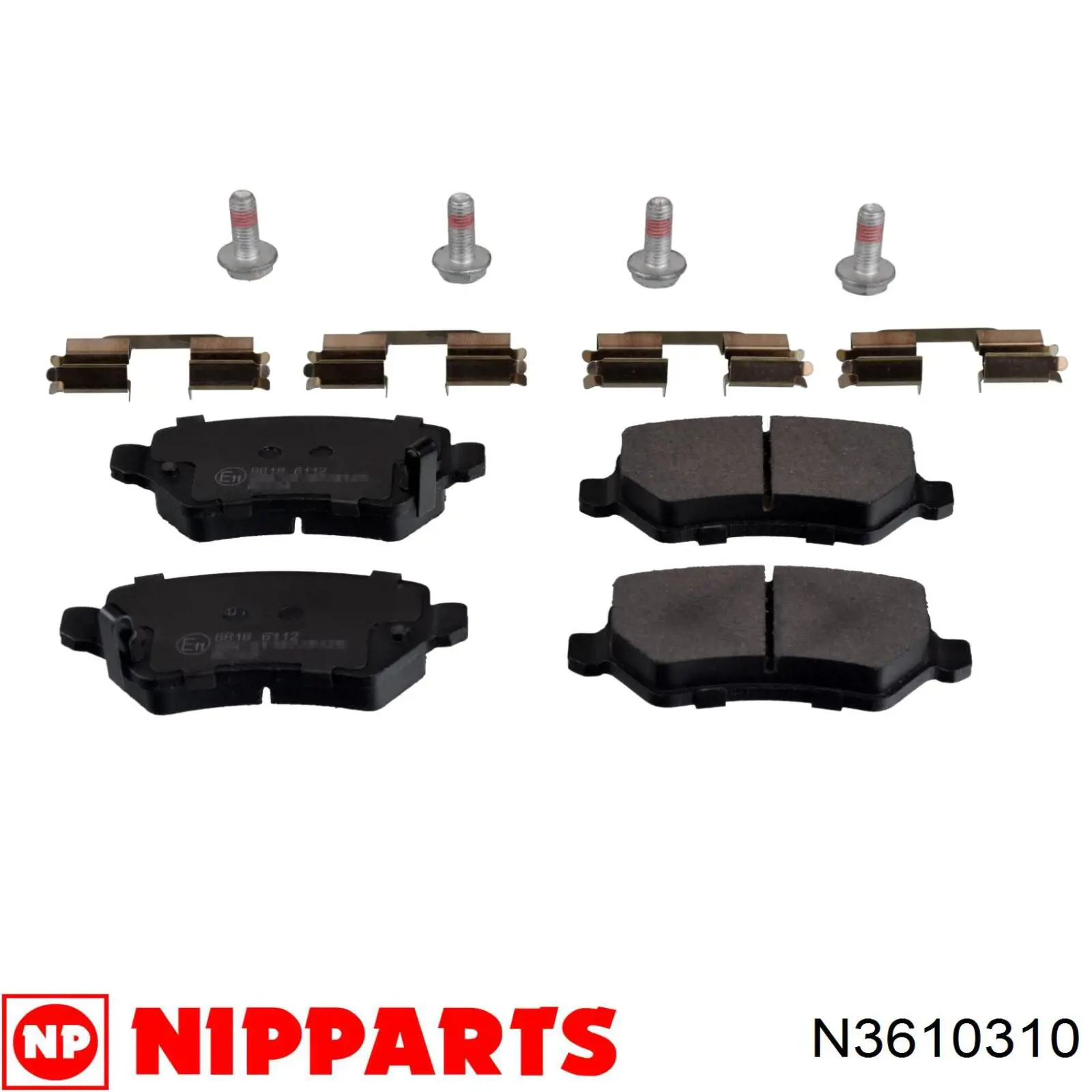 N3610310 Nipparts Колодки гальмівні задні, дискові