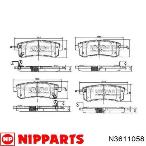 Задні гальмівні колодки D40601LB0B Nissan/Infiniti