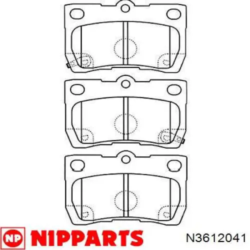 Купити N3612041 Nipparts Задні колодки