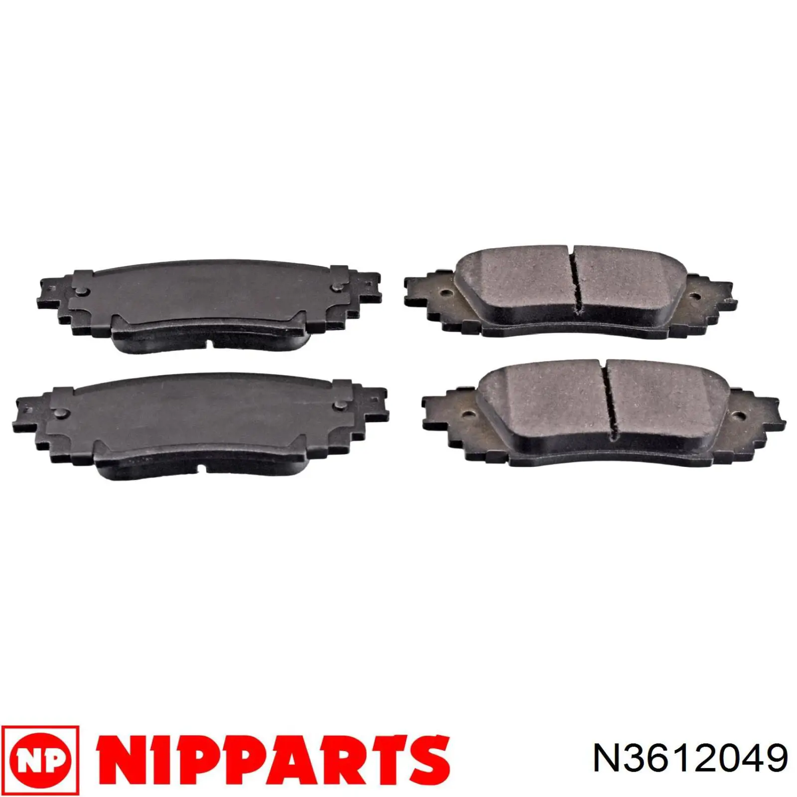 N3612049 Nipparts Колодки гальмівні задні, дискові