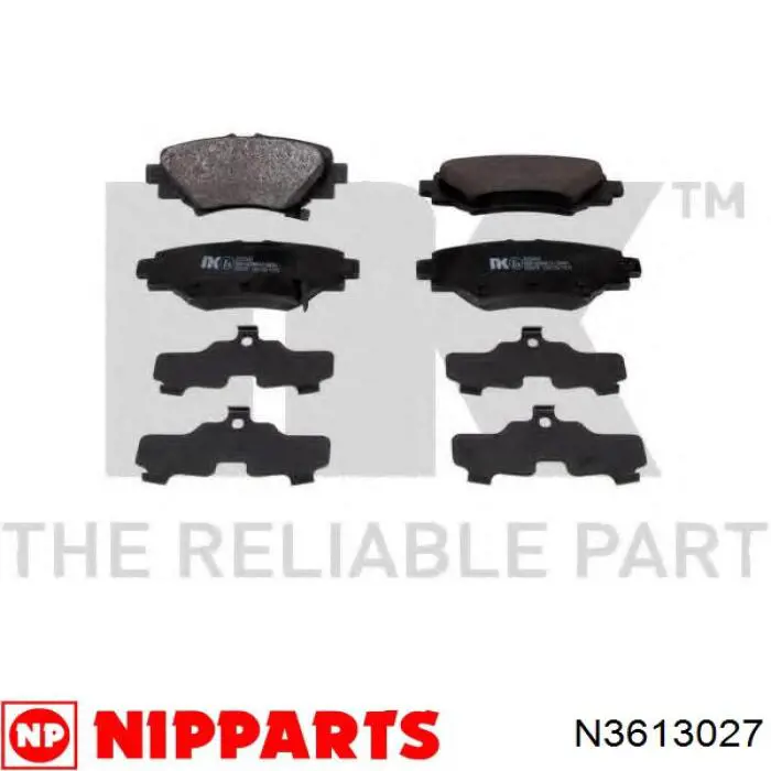 Купити N3613027 Nipparts Задні колодки