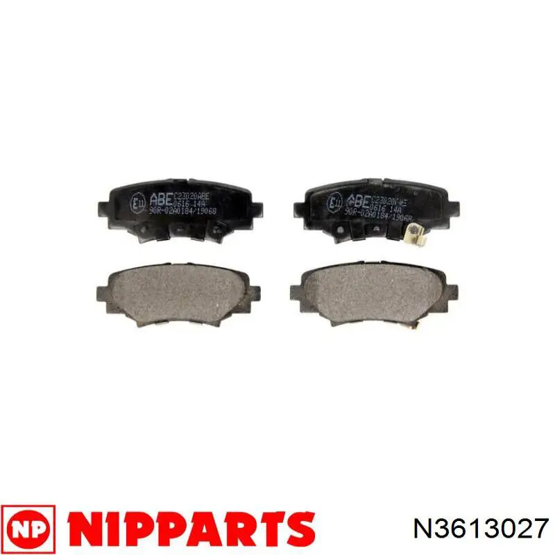 Задні гальмівні колодки N3613027 Nipparts