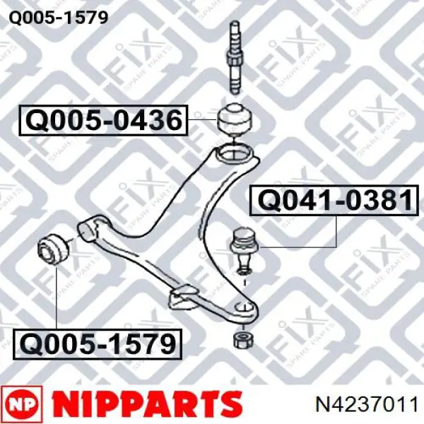Сайлентблок переднього важеля N4237011 Nipparts