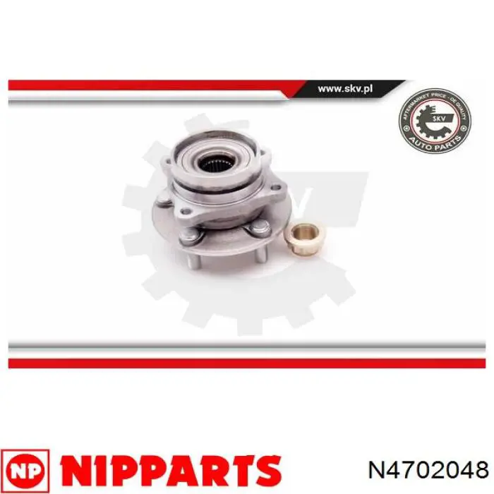 Комплект підшипник маточини передньої Nipparts N4702048 ціна, від 20.44 USD