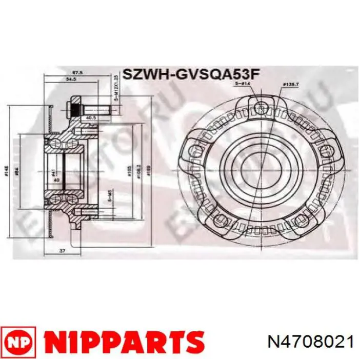 Передня маточина N4708021 Nipparts