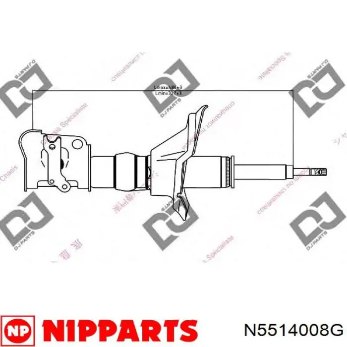 Купити N5514008G Nipparts Амортизатор передній, правий