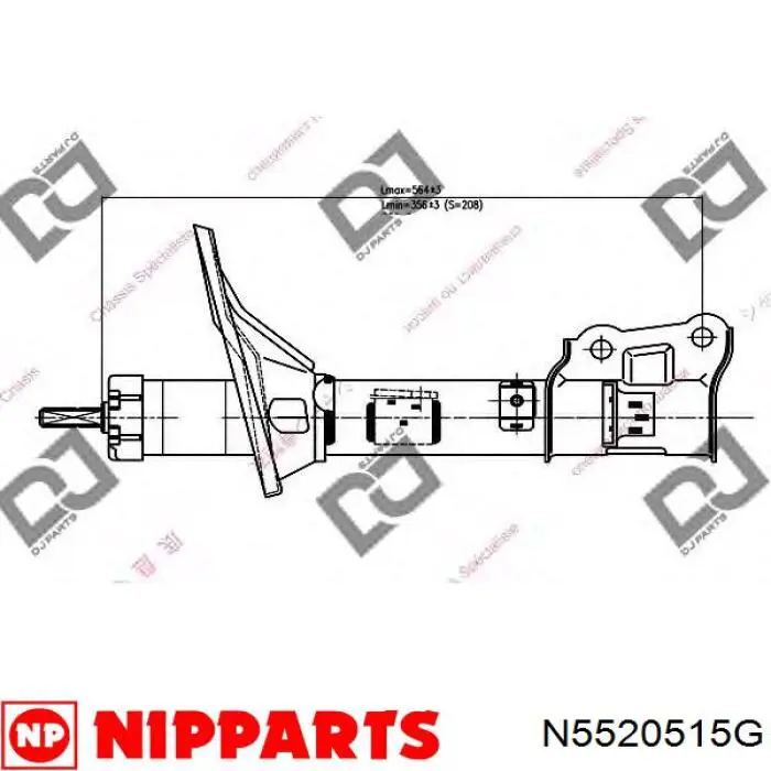 Амортизатор задній, лівий Bremsi SA1726 ціна, від 51.57 USD