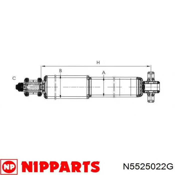 N5525022G Nipparts амортизатор задній