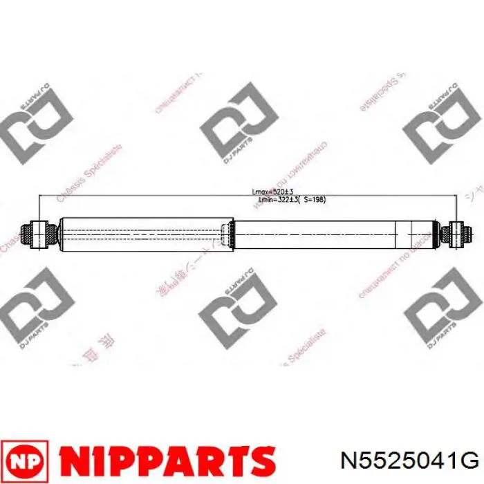 Купити D7002S Monroe Стійка амортизатора задня