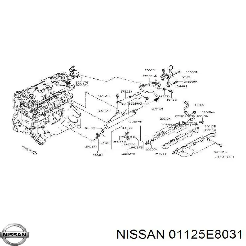  Nissan/Infiniti 01125E8031 ціна, від 2.53 USD