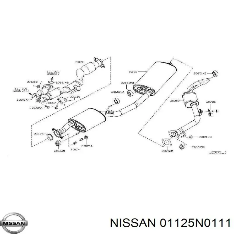  Nissan/Infiniti 01125N0111 ціна, від 2.72 USD