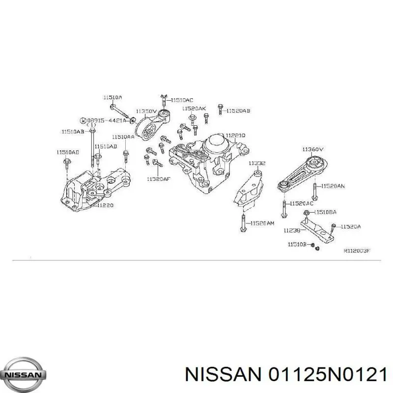  Nissan/Infiniti 01125N0121 ціна, від 6.33 USD