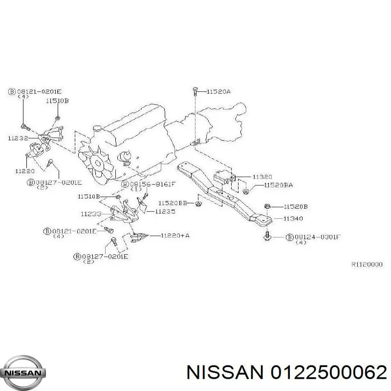  Nissan/Infiniti 0122500062 ціна, від 3.90 USD