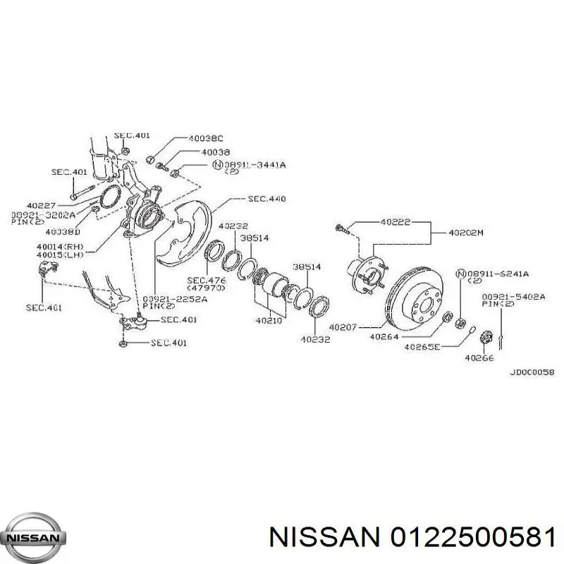  0122500581 Nissan