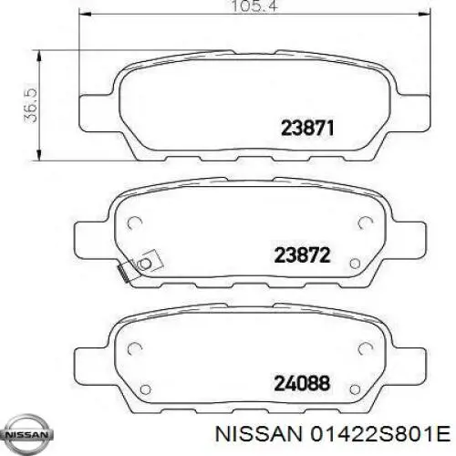 Купити 01422S801E Nissan/Infiniti Болт гальмівного диска