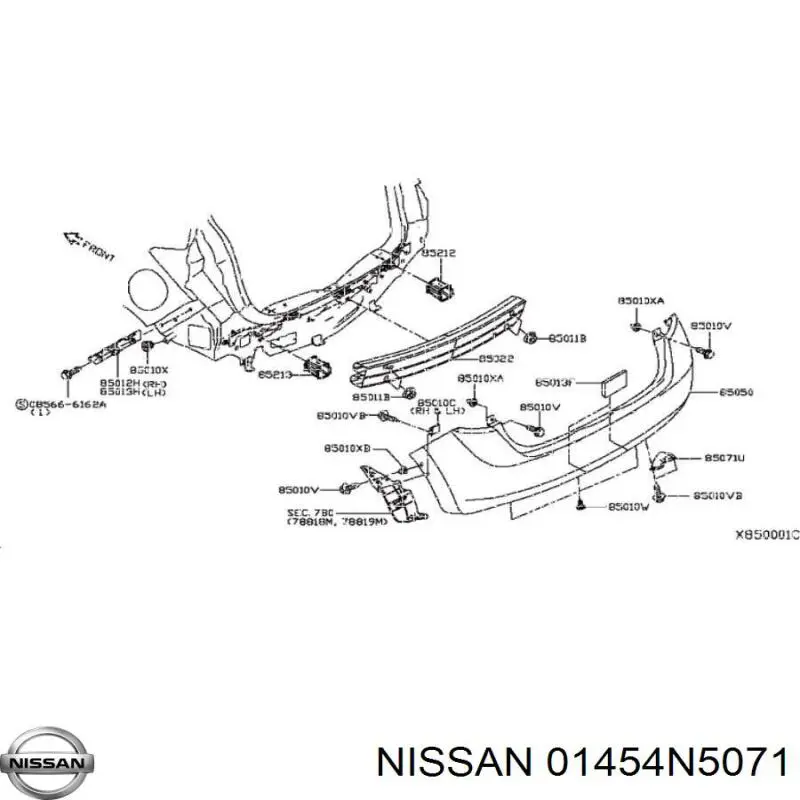  Nissan/Infiniti 01454N5071 ціна, від 1.76 USD
