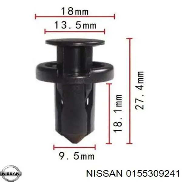 Купити J155309241 Renault (RVI) Пістон (кліп) кріплення бампера, переднього