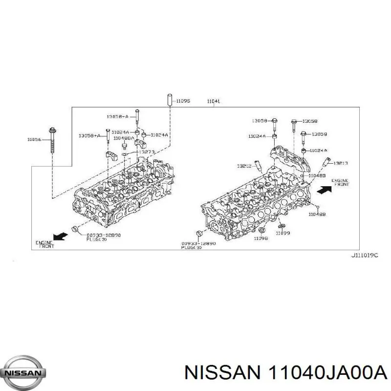 Купити 11040JA00A Nissan/Infiniti Головка блоку