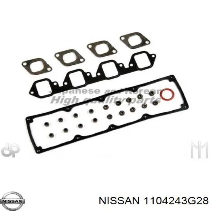 1104243G28 Nissan/Infiniti Комплект прокладок двигуна, верхній