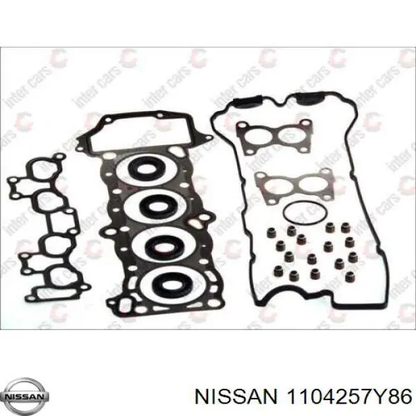 Комплект прокладок двигуна, верхній Nissan/Infiniti 1104257Y86 ціна, від 73.04 USD