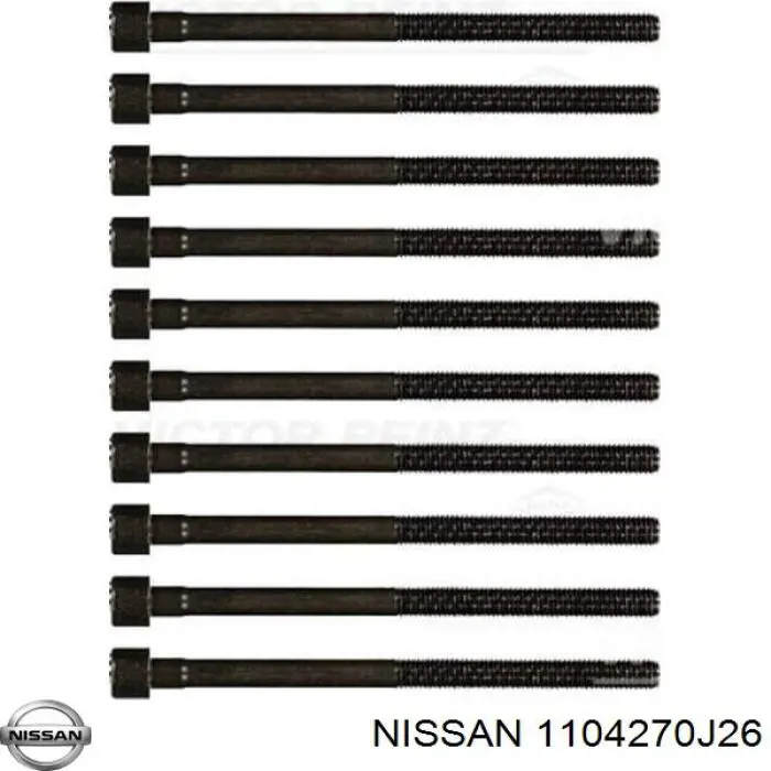 Комплект прокладок двигуна, верхній Nissan/Infiniti 1104270J27 ціна, від 105.78 USD