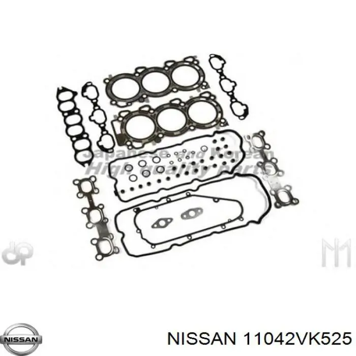 Комплект прокладок двигуна, верхній Nissan/Infiniti 11042VK525 ціна, від 67.63 USD